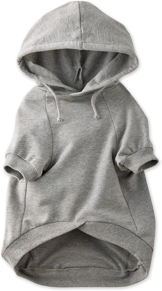Rocky – The Orginal Lightweight Hooded TEE 100% Organic Cotton Dog Hoodie Pet Coat Sweater for Small, Medium, Large Dogs, Heather Gray, Medium