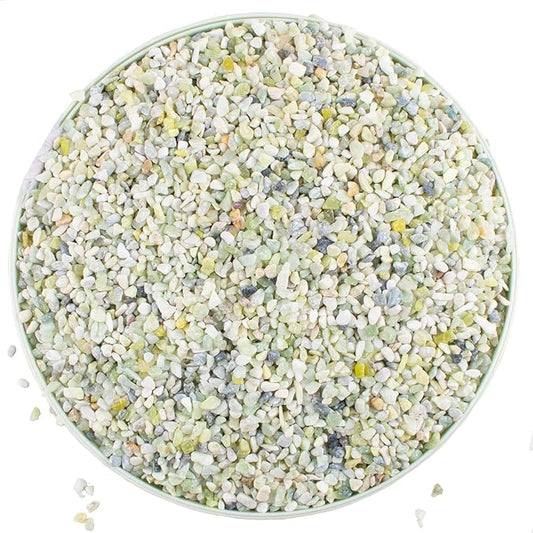 7lb Jade Bean Pebbles,1/4 Inch Cactus Bonsai DIY Rocks, Natural Succulent Rock and River Rocks Decorative for Aquariums, Vases, Terrarium, Outdoor Gardening, Top Dressing for Potted Plants