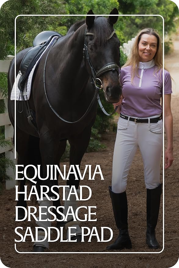 Equinavia Harstad Dressage Saddle Pad | Classic & Durable | Moisture-Wicking Tricot Backing