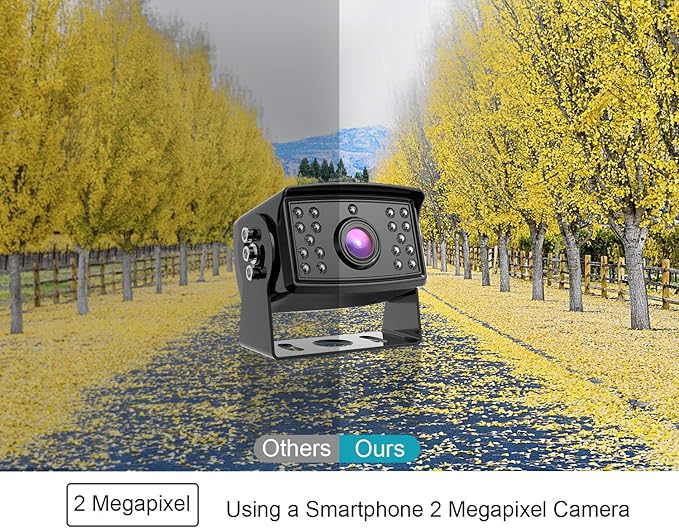 FOOKOO Ⅱ HD Backup Camera System Kit,7" 1080P Reversing Monitor+IP69 Waterproof Rear View Camera,Sharp CCD Chip, 100% Not Wash Up,Truck/Semi-Trailer/Box Truck/RV (FHD1-Wired)