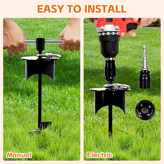 Snagle Paw Dog Tie Out Cable & Stake with Lock Cap - 20ft Heavy Duty Rust Proof Cable, 360° Swivel Dog Yard Leash & Stake Up to 220 lbs - Ground Anchor for Yard, Beach, Camping & Outdoor Use