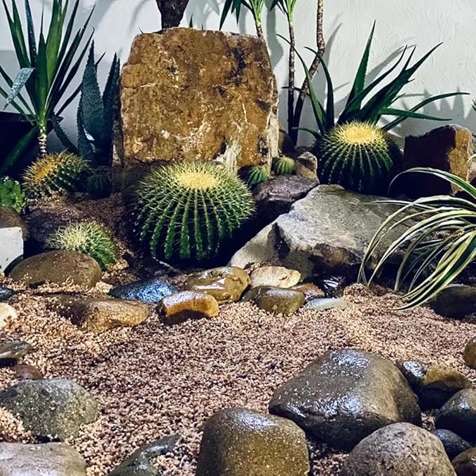 5lbs Aquarium Gravel, 1/16"(0.6-1.2mm) Natural River Rocks Succulent Cactus Pea Gravel for Plants, Fish Tank, Decorative Pebbles for Gardening, Flower Pots, Vase Fillers, Landscaping