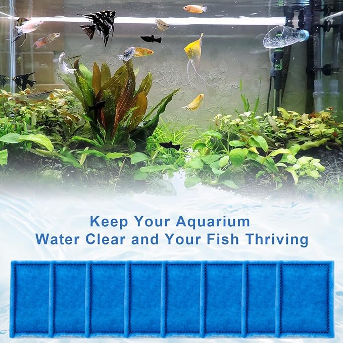 8 Pack Aquarium Filter Cartridge Replacement Rite-Size B Filter Cartridges Compatible with MarineLand Penguin PRO Power Filters 100/125/175 /150, for Aqua-Tech(EZ-Change #2) 10-20 Gallon Power Filters