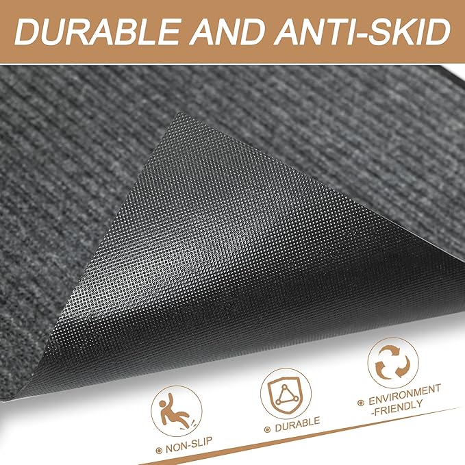 Front Door Mat Outside Entrance, 96" x 48" Sturdy Indoor Outdoor Mats for Entryway, Low Profile Welcome Doormat for Home Entrance, Non Slip Shoe Scraper Mat, Ideal for High Traffic Area