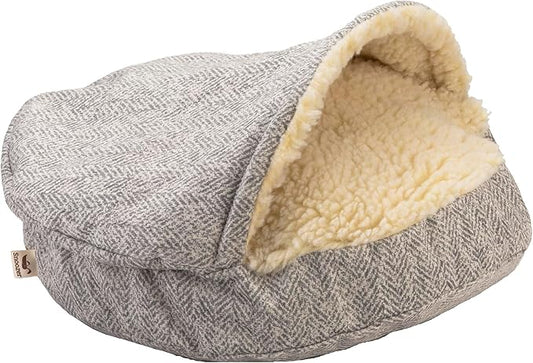 Snoozer Luxury Microsuede Cozy Cave Pet Bed, Show Dog Collection, Small, Palmer Dove