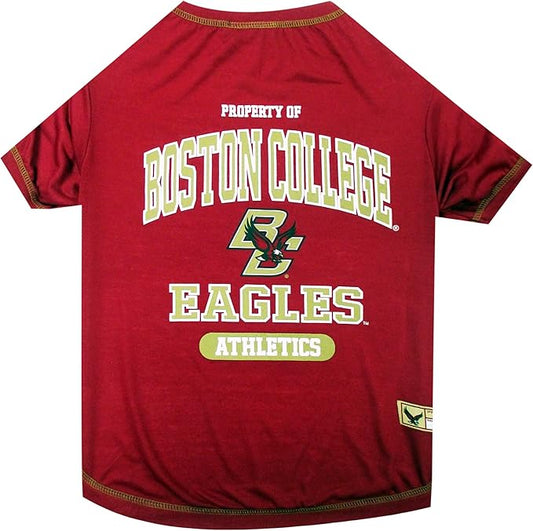 Pets First Collegiate BOSTON COLLEGE Dog T-Shirt, Large. - Licensed Shirt for Pets Team Colored with Team Logos.- Premium Stretchable Materials for the Comfrot of your Dog & Cat.