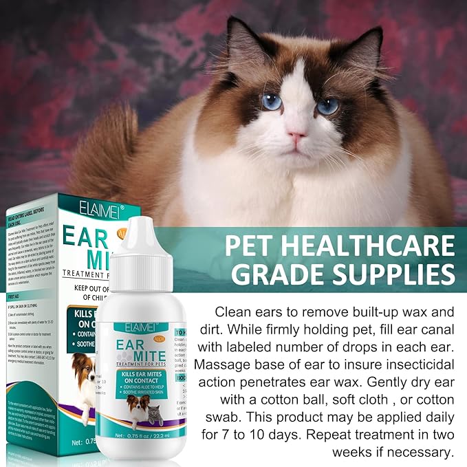 Ear Mite Treatment for Dogs, Dog Ear Infection Treatment, Ear Mite Treatment for Dog Yeast Infection, Alleviation Suffering from Ear Mites & Itching and Odours Stinky Stuff for Dogs Ears