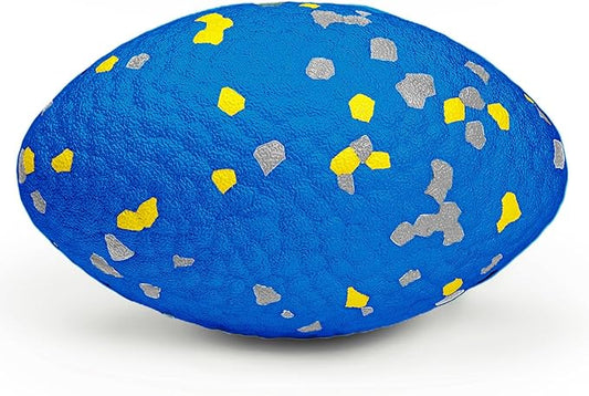 4.72" Indestructible Large Rugby Balls for Aggressive Chewers Durable Olive Bouncy Interactive Football Toy for Dogs Fetch Game Lightweight Floating Outdoor Training, Blue