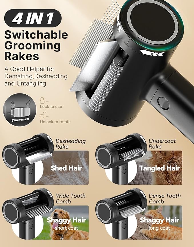 5-in-1 Cat Hair Brush, Dog Grooming Steam Comb for Long Short Haired Indoor Cats Spritz Comb for Deshedding, Detangling, Pet Brush for Kitten Rabbit Massage, with 3 Essence Liquid