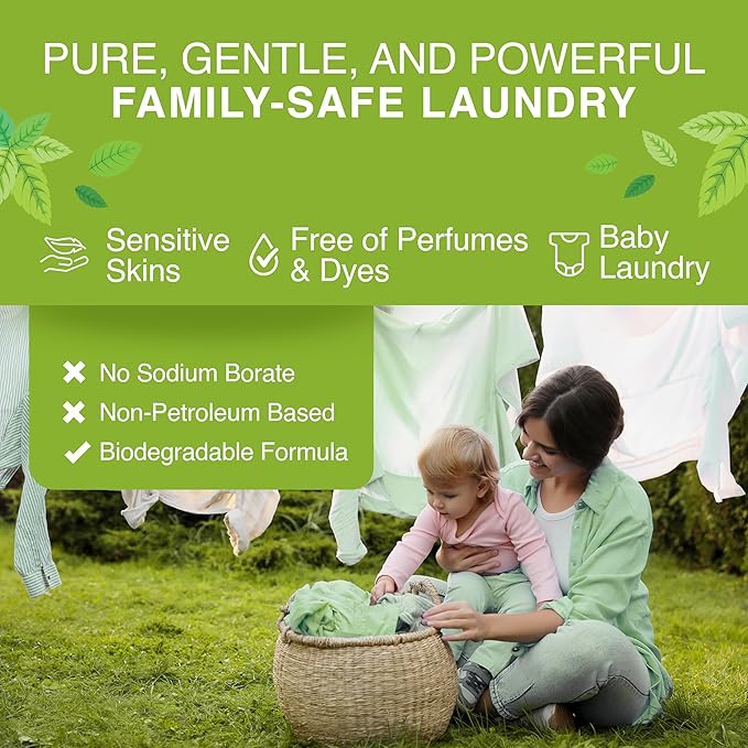 Good Natured Brand | Laundry Bundle | Carpet Freshener Lemon & Eucalyptus 47oz | Pet-Friendly Carpet Deodorizer | Laundry Powder Peppermint 47oz | Hypoallergenic Laundry Powder 94 Loads