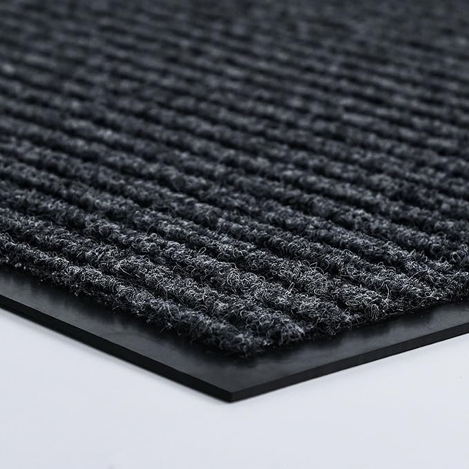 Durable Front Door Mat, Heavy Duty Indoor Outdoor Doormat, 48” x 36” Low Profile Outdoor Mats for Home Entrance, Stain and Fade Resistant Shoe Scraper Mat, Ideal for High Traffic Area