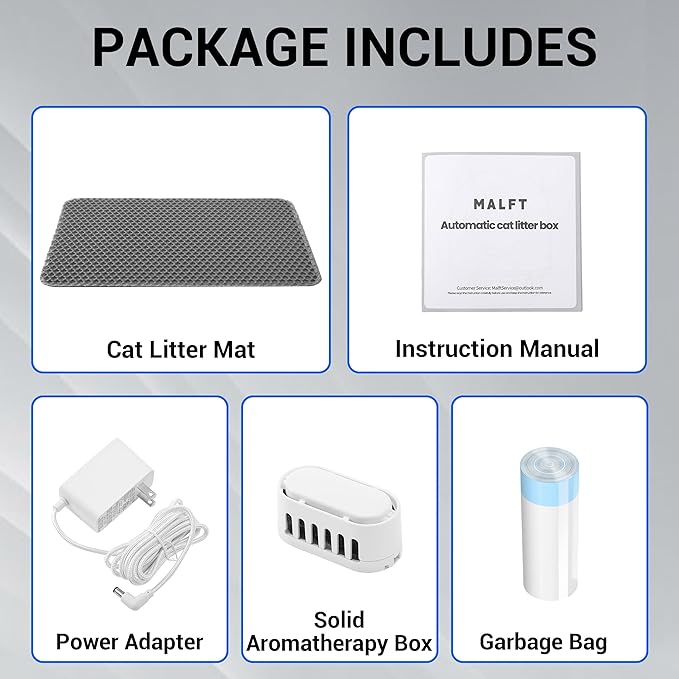 Self Cleaning Litter Box, 90 L Automatic Cat Litter Box for Multiple Cats with Safety Protection/App Control/Mat/1 Roll Garbage Bags