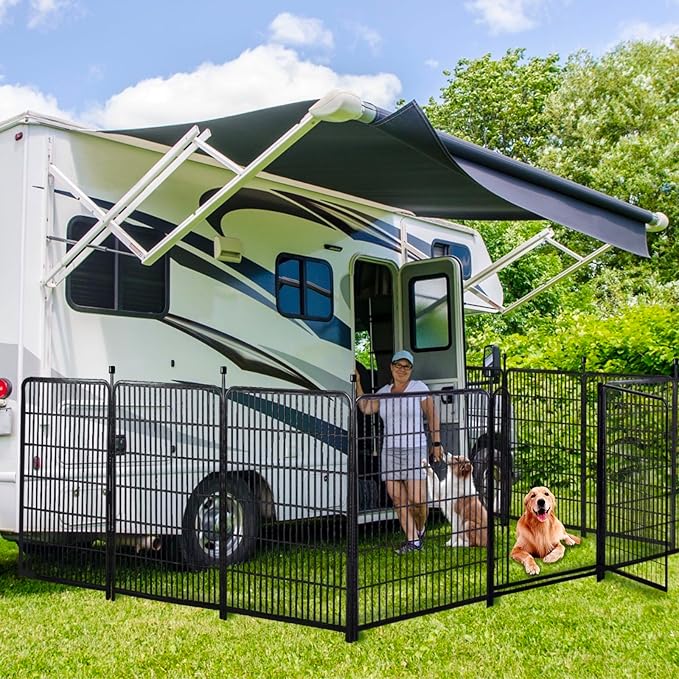 Garden Fencing 36 inch High, 14 Panels Total 31 Ft(L), Gate 21 inches Wide with Low Sills. Garden Fence with Gate, Anti Dig Fence Barrier, Flower Bed Fencing, Dog Fences for The Yard