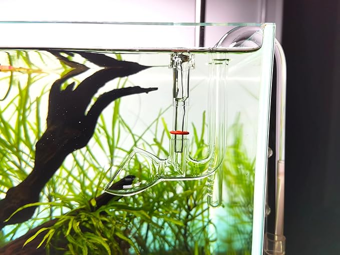 Glass Lily Pipe Set Outflow with Surface Skimmer & Multi-Level Water Intake (20mm for 19/25mm (3/4'' i.d.) tubing)