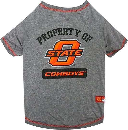 Pets First Collegiate OKLAHOMA STATE COWBOYS Dog T-Shirt, X-Small. - Licensed Shirt for Pets Team Colored with Team Logos.- Premium Stretchable Materials for the Comfrot of your Dog & Cat.