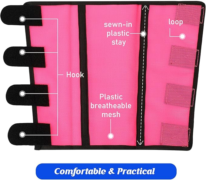 8 Pcs Mesh Fly Boots for Horse Breathable Mesh Horse Boots Protective Horse Leg Wraps Horse Leggings for Preventing Flies and Mosquitoes Bites (Light Pink, Dark Pink)