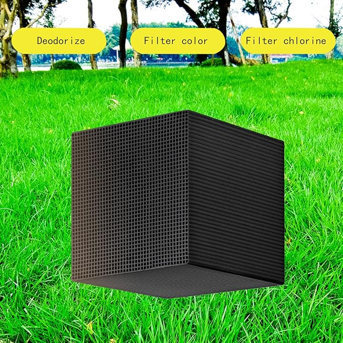 4 PCS Aquarium Cube Filter, Activated Carbon Aquarium for Ponds,Fish Tank,Stock Tank for Horses,4X4X2 Inch，eco Aquarium Water Purifier Cube.