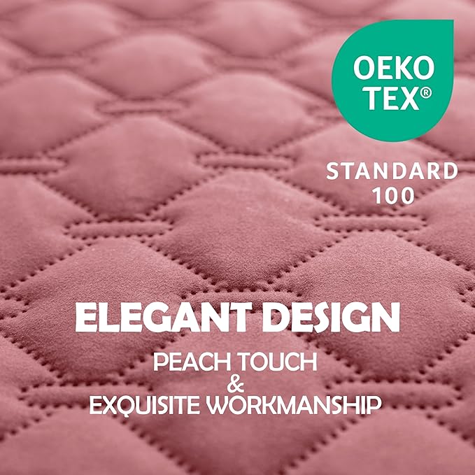 gogobunny 3X Stronger Waterproof Pet Blanket, Scratch Proof Furniture Protector for Dogs Cats, Reversible Cover 68x82 Inch, Dark Pink/Light Pink