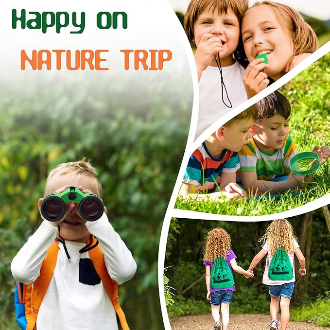GINMIC Kids Explorer Kit & Bug Catching Kit, 16 Pcs Outdoor Exploration Safari Kit for Kids Camping with Binoculars, Adventure, Hunting, Hiking, Educational Toy Gift for 3-12 Years Old Boys Girls