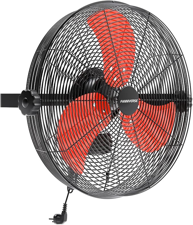 18 Inch Wall Fan Pro Series - 4900 CFM 3 Speed High Velocity Industrial Wall Mount Fans for Commercial, Residential, Warehouse, Covered Patio, Shop, Garage, Barn, Gazebo UL Safety Listed