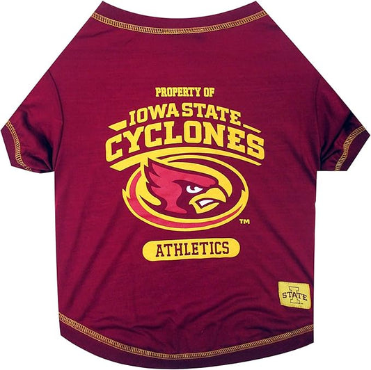 Pets First Collegiate Iowa State Cyclones Dog T-Shirt, X-Large. - Licensed Shirt for Pets Team Colored with Team Logos.- Premium Stretchable Materials for The Comfrot of Your Dog & Cat.