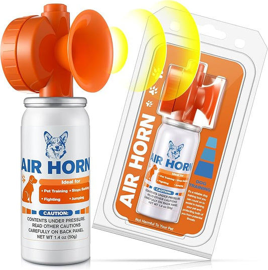 Air Horn, 1.4 oz 120 dB Loud Pet Trainer to Stop Dog Attacking Barking Fighting Jumping, Coyotes Air Horn for Safety, Protect Yourself & Pet While Walking, Orange(1 Pack)