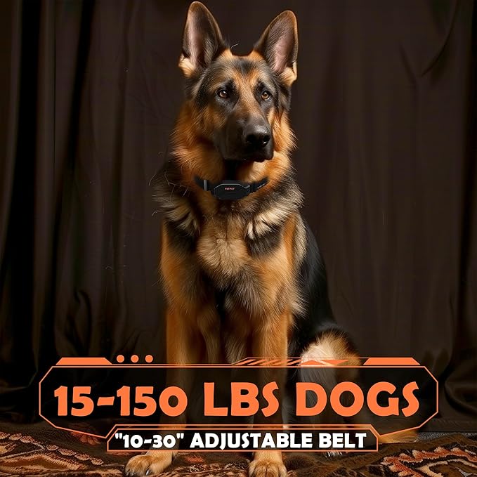 PATPET Dog Training Collar, 1.2 Mile Range 101 Training Levels Dog Shock Collar with Remote Control (15-150 lbs), Waterproof 100% Safe E Collar for Large Breed for Dogs Black with Vivid Orange