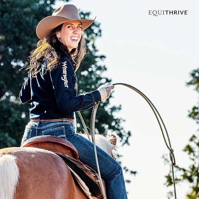 Equithrive Original Joint Supplement Powder with Resveratrol and Hyaluronic Acid for Horses, Equine Care, Molasses Flavor, 2 lbs