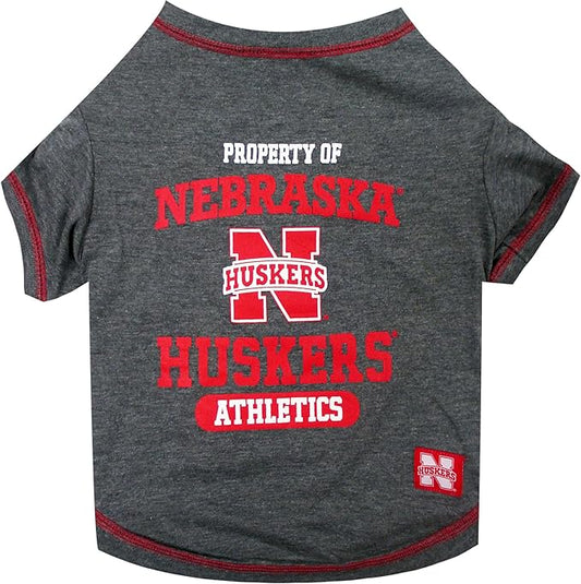 Pets First Collegiate NEBRASKA CORNHUSKERS Dog T-Shirt, X-Small. - Licensed Shirt for Pets Team Colored with Team Logos.- Premium Stretchable Materials for the Comfrot of your Dog & Cat.
