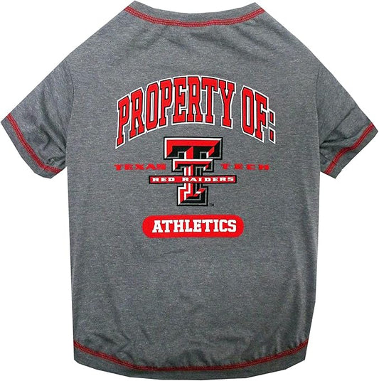 Pets First Collegiate TEXAS TECH RED RAIDERS Dog T-Shirt, Large. - Licensed Shirt for Pets Team Colored with Team Logos.- Premium Stretchable Materials for the Comfrot of your Dog & Cat.