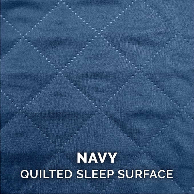 Furhaven Orthopedic Dog Bed for Large Dogs w/ Removable Bolsters & Washable Cover, For Dogs Up to 125 lbs - Quilted Sofa - Navy (Blue), Jumbo Plus/XXL